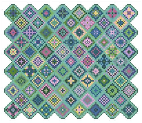 Carolyn Manning Designs Waterlily printed cross stitch chart