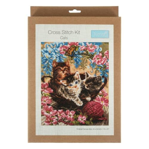 Cats cross stitch kit XL