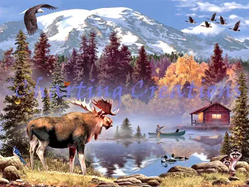 Charting Creations Moose printed cross stitch chart