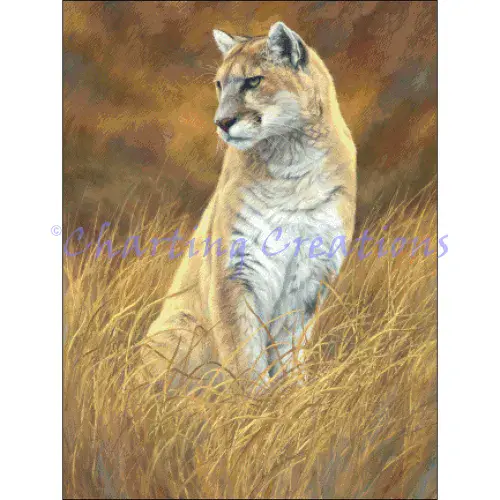 Charting Creations Mountain Lion printed cross stitch chart