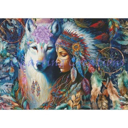 Charting Creations Native Princess printed cross stitch chart