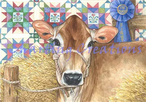 Charting Creations Quilt Cow printed cross stitch chart
