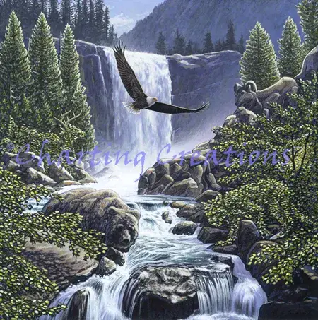 Charting Creations Sanctuary Falls printed cross stitch chart