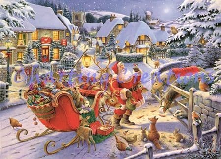 Charting Creations Santa's Christmas Supper printed cross stitch chart