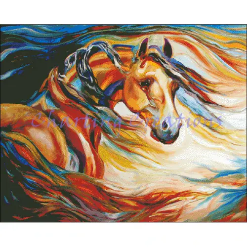 Charting Creations Thunder Wind printed cross stitch chart