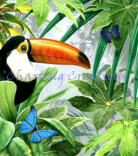 Charting Creations Toco Toucan printed cross stitch chart