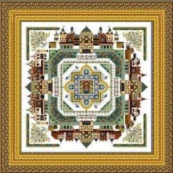 Chatelaine Medieval Town Mandala cross stitch chart