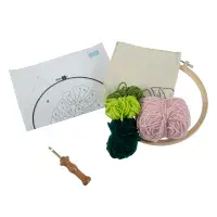 Cheese Plant Punch Needle Kit - Yarn and Hoop