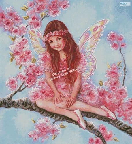 Cherry Blossom Fairy by Artecy printed cross stitch chart