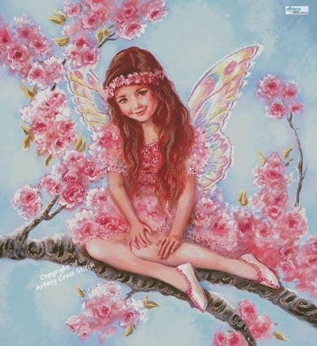 Cherry Blossom Fairy (Large) by Artecy printed cross stitch chart