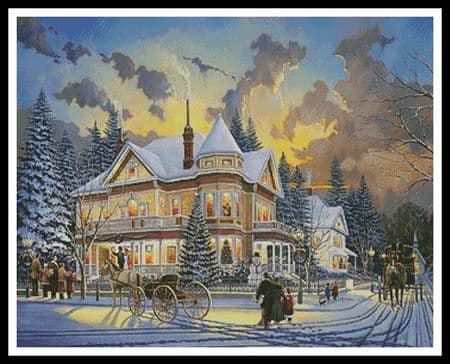 Christmas at Great Grandpa's by Artecy printed cross stitch chart