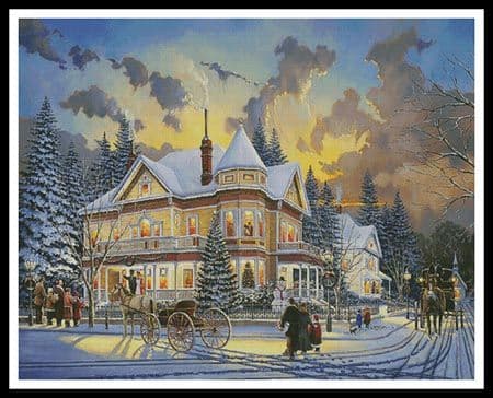 Christmas at Great Grandpa's (Large) by Artecy printed cross stitch chart