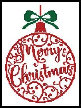 Christmas Bauble 1 by Artecy printed cross stitch chart