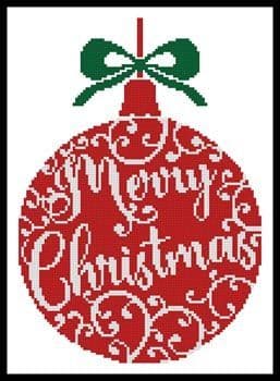 Christmas Bauble 2 by Artecy printed cross stitch chart