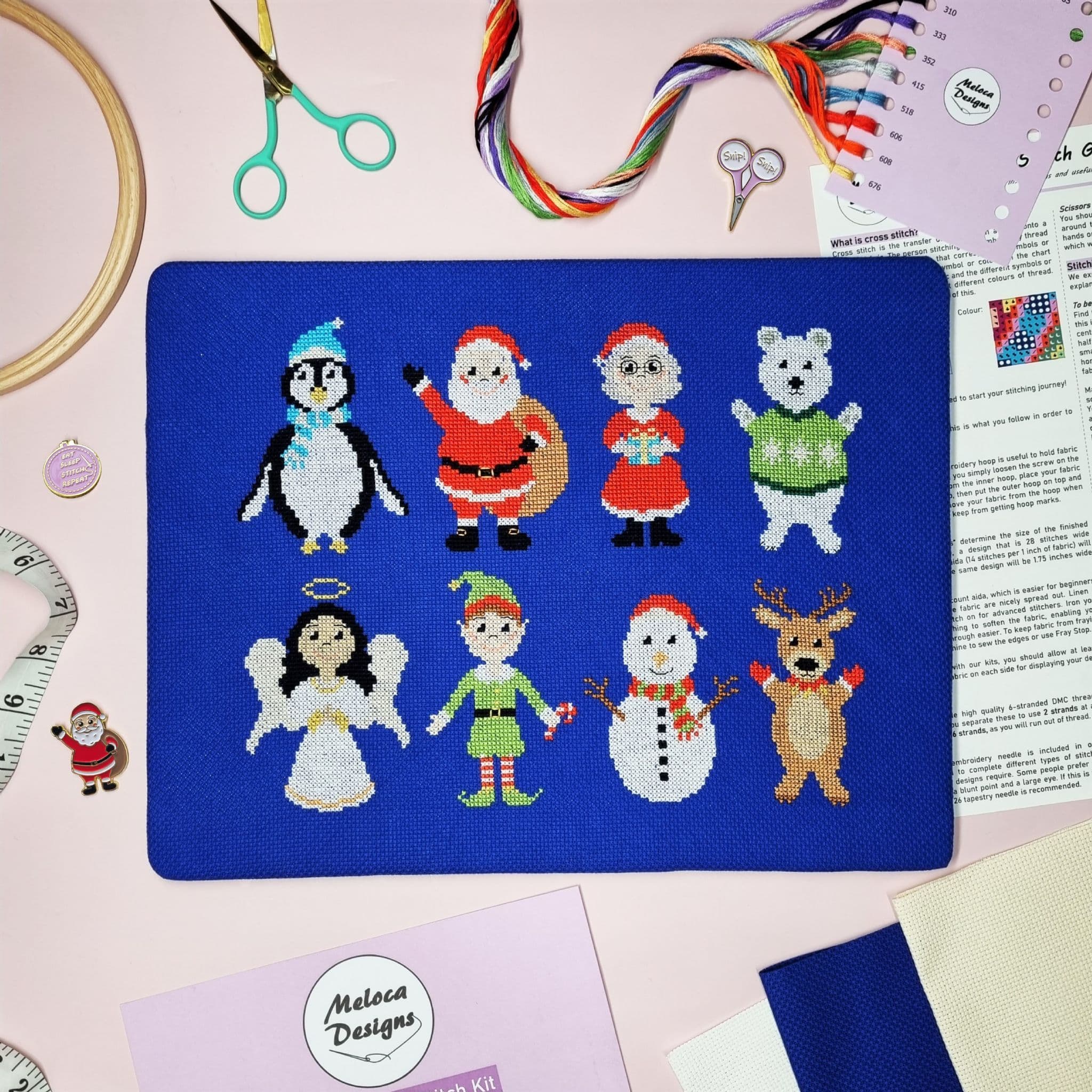 Christmas Characters by Meloca Designs printed cross stitch chart