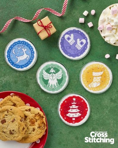Christmas Coasters WOXS Issue 364 project pack