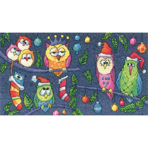 Christmas Owls cross stitch chart - Karen Carter Collection