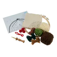 Christmas Pudding Punch Needle Kit - Yarn and Hoop