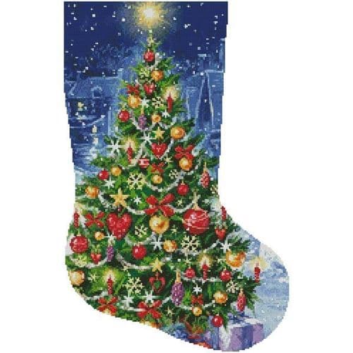 Christmas Tree Stocking (Right) by Artecy printed cross stitch chart