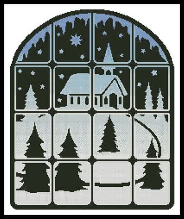 Christmas Window by Artecy printed cross stitch chart