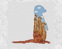 Climbing Goat Designs Watching Meerkats printed cross stitch chart
