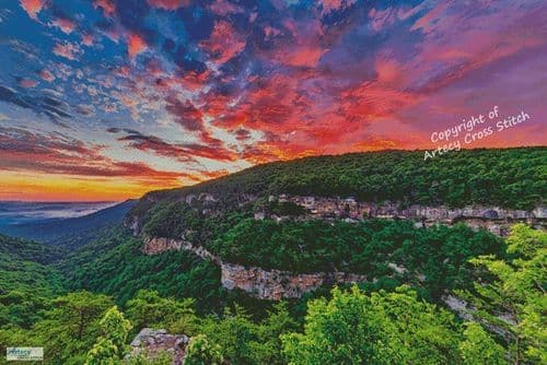 Cloudland Canyon Sunrise (Large) by Artecy printed cross stitch chart
