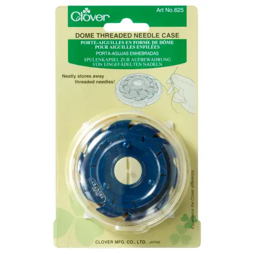 Clover Hand Sewing Needles: Dome Threaded Needle Case