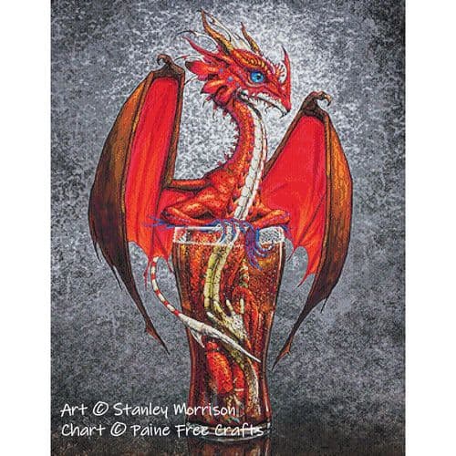 Cola Dragon by Paine Free Crafts printed cross stitch chart