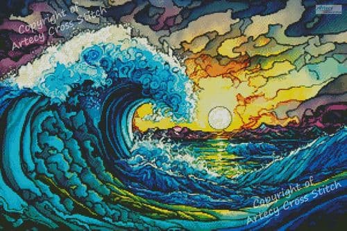 Colourful Ocean by Artecy printed cross stitch chart