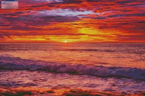 Colourful Sunset by Artecy printed cross stitch chart - EXCESS STOCK