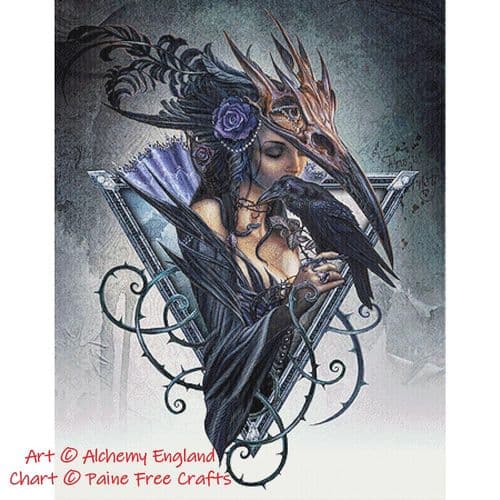 Corvus Arcanum (Alchemy England) by Paine Free Crafts printed cross stitch chart