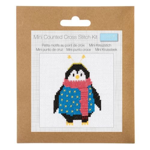 Cosy Penguin Mini cross stitch kit