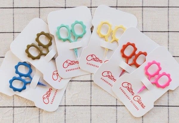 Cotton Clara Mini Sunflower Embroidery Scissors