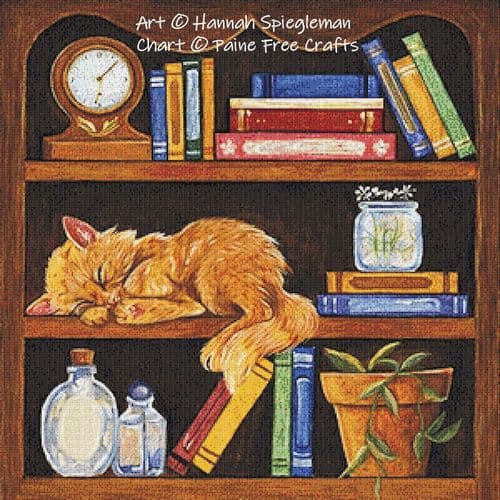 Cozy Shelf by Paine Free Crafts printed cross stitch chart