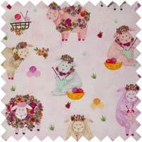 Craft Bag: Round: Drawstring: Knitty Sheep - EXCESS STOCK