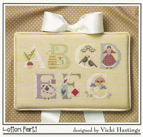 Cricket Collection Letters Part 1 A-G cross stitch chart