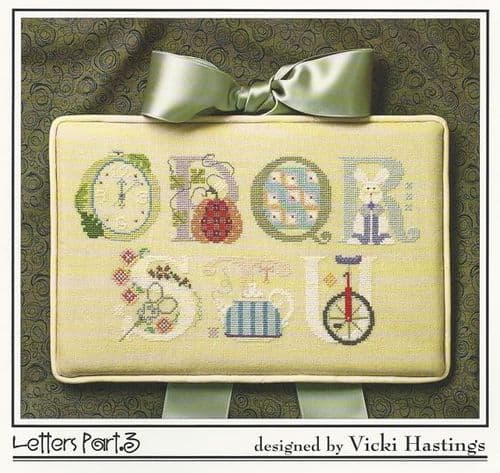 Cricket Collection Letters Part 3 0-U cross stitch char