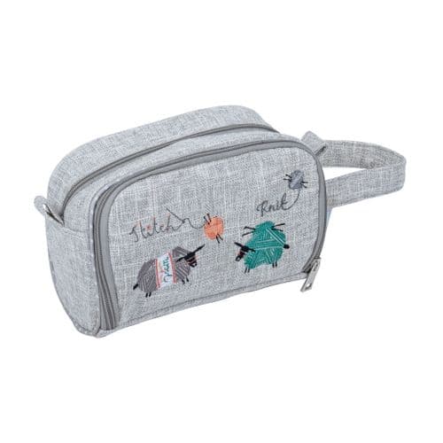 Crochet Bag with Pocket: Embroidered: Knit Happens