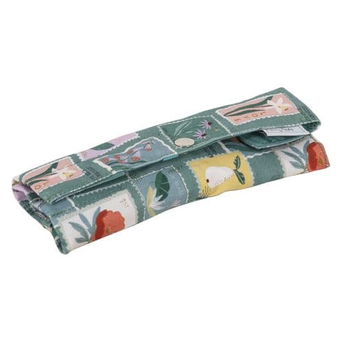 Crochet Case: Wrap: Embroidered Stamps