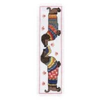 Cross Stitch Kit: Printed: Bookmark: Dachshund in Jumper