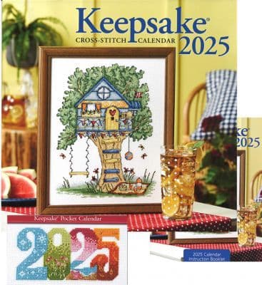 Cross Stitch & Needlework Keepsake Calendar 2025