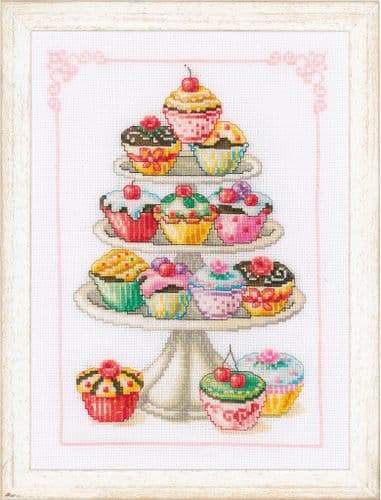 Cupcake Anyone? Counted Cross Stitch Kit by Vervaco