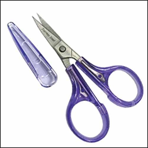 Curved Lavender Cotton Candy Embroidery 3 1/2" scissors