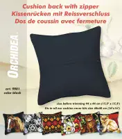 Cushion Back with zipper - Black - 40 x 40cm