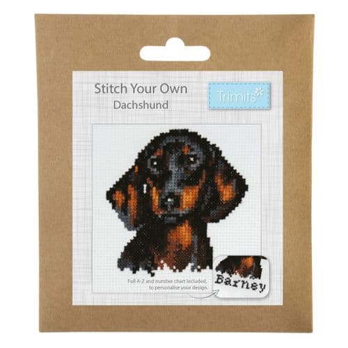 Dachshund cross stitch kit