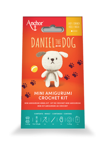 Daniel the Dog Mini Amigurumi Crochet Kit by Anchor
