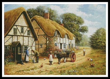 Delivering the Milk (Large) by Artecy printed cross stitch chart