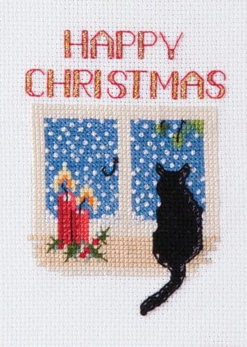 Derwentwater Designs Christmas Cat cross stitch kit
