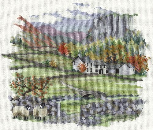 Derwentwater Designs Cragside Farm cross stitch kit - EXCESS STOCK