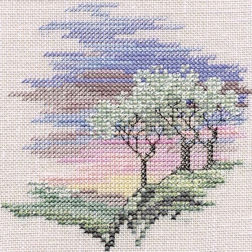 Derwentwater Designs Frosty Trees (aida) cross stitch kit - BEING DISCONTINUED